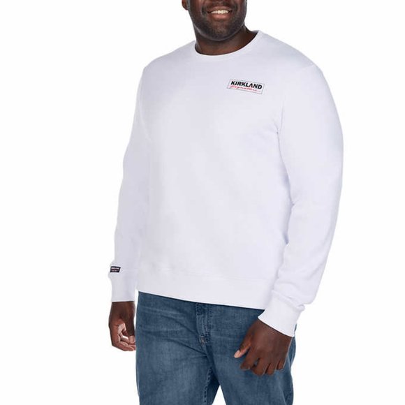 Kirkland Signature Shirts Costco Wholesale Kirkland Signature White Unisex Fleece Crewneck